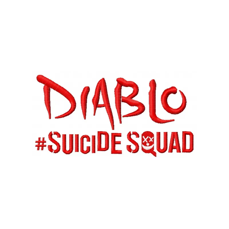 Preview of the Suicide Squad Diablo 3 embroidery design showcasing intricate details for creative stitching.