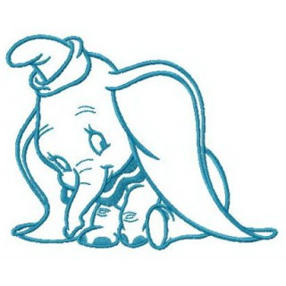 Ridiculed Dumbo embroidery design - Embroidery Design
