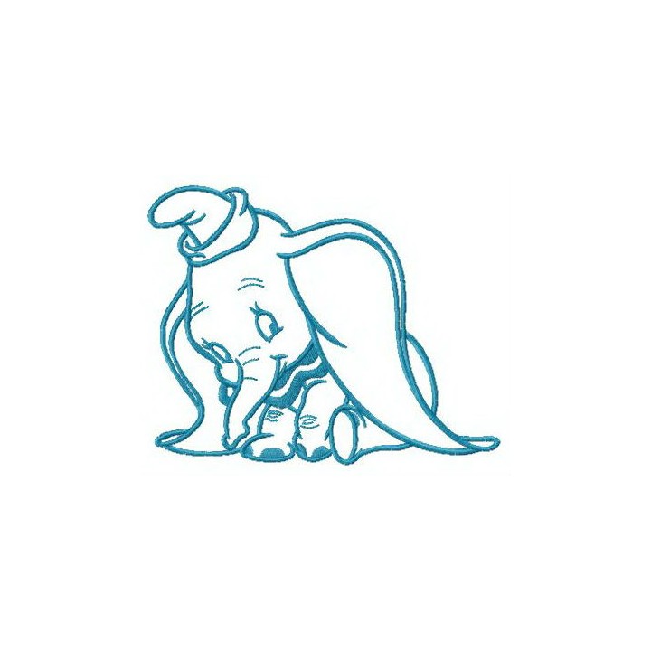 Ridiculed Dumbo embroidery design - Embroidery Design
