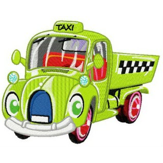 Tommy the taxi embroidery design - Embroidery Design