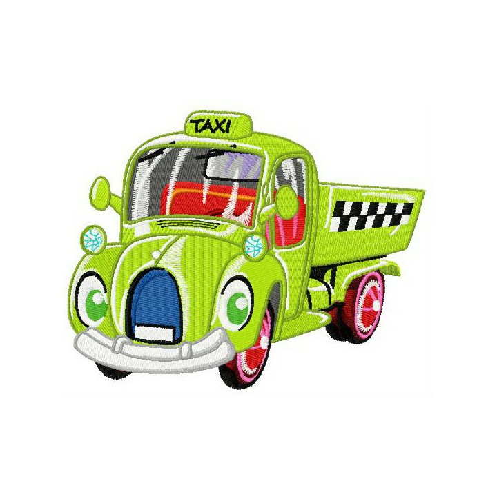 Tommy the taxi embroidery design - Embroidery Design