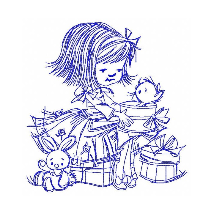 Girl's presents 3 embroidery design - Embroidery Design