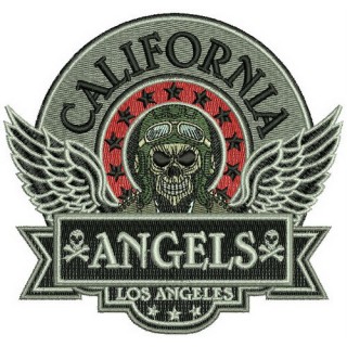 California Angels badge embroidery design - Embroidery Design