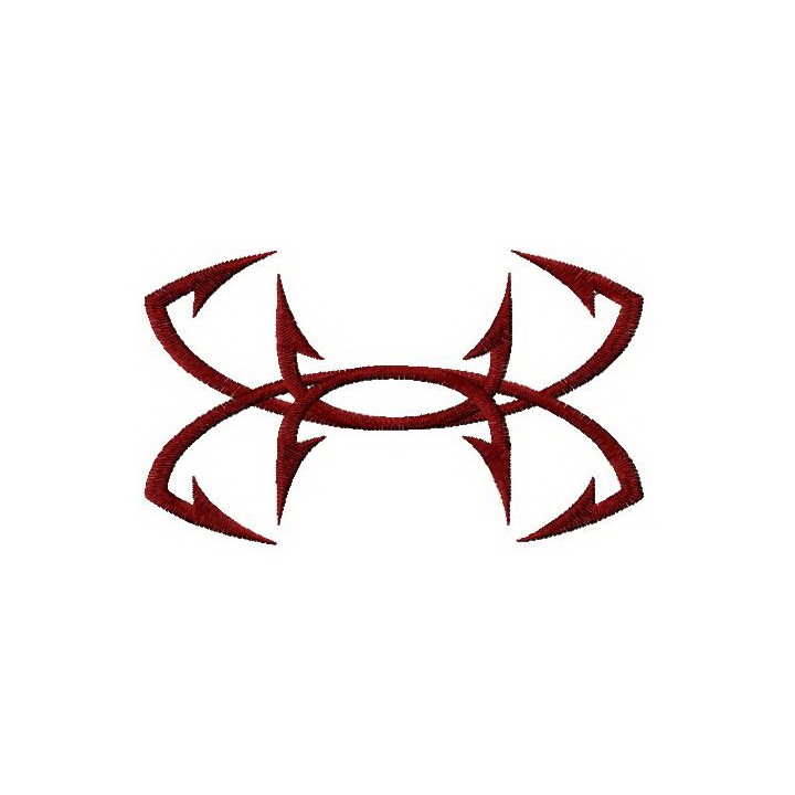 Under Armour Fish Hook logo embroidery design - Embroidery Design