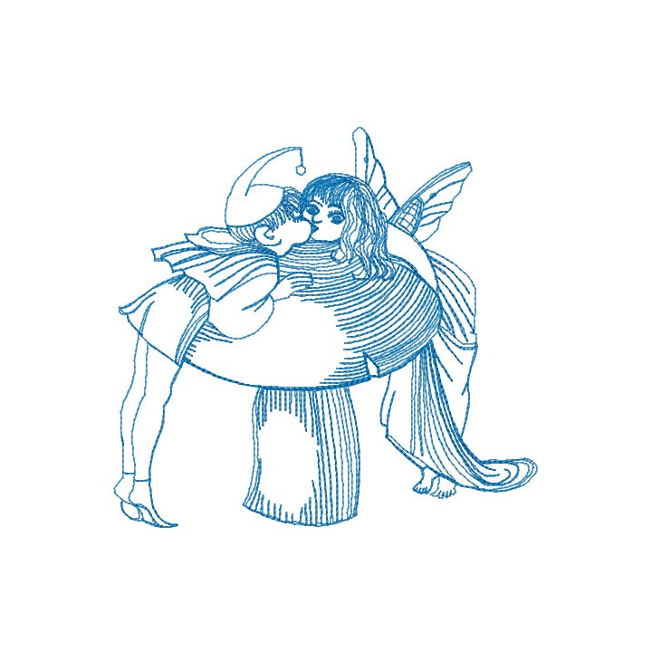 Kiss embroidery design - Embroidery Design