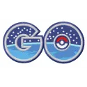 Preview of the Pokemon Go logo 4 embroidery design showcasing the iconic logo for creative stitching projects.