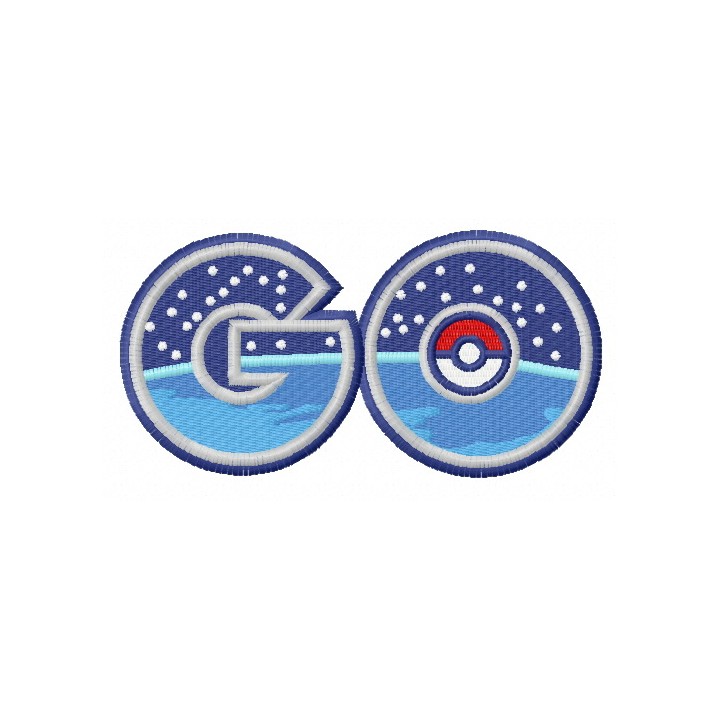 Pokemon Go logo 4 embroidery design - Embroidery Design