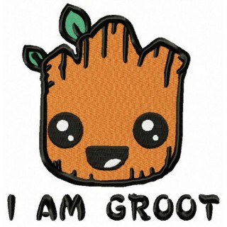 I'm Groot happy embroidery design - Embroidery Design