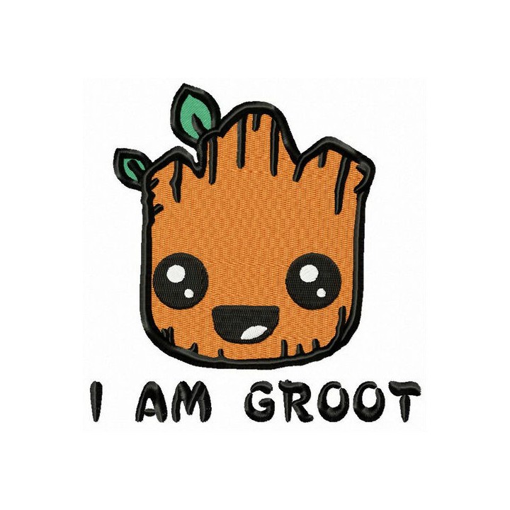 I'm Groot happy embroidery design - Embroidery Design