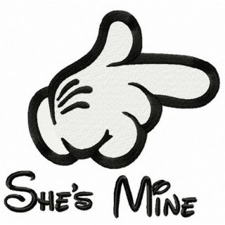She's mine Minnie mouse minnie hand embroidery design - Embroidery Design