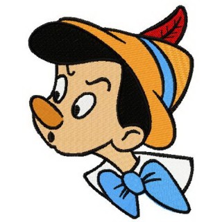 Pinocchio amazed embroidery design - Embroidery Design