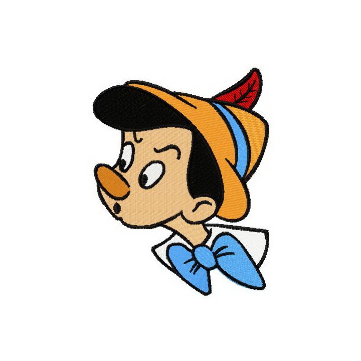 Pinocchio amazed embroidery design - Embroidery Design
