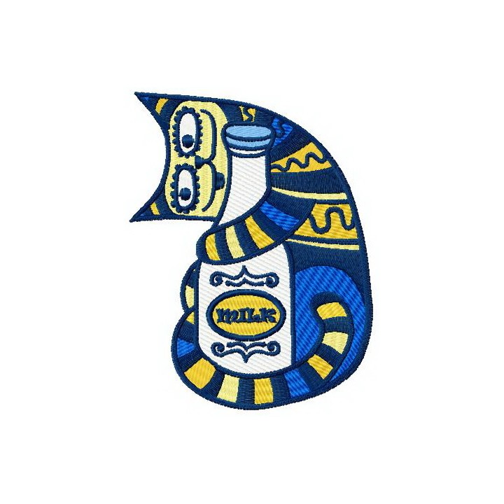 All cats like milk embroidery design - Embroidery Design