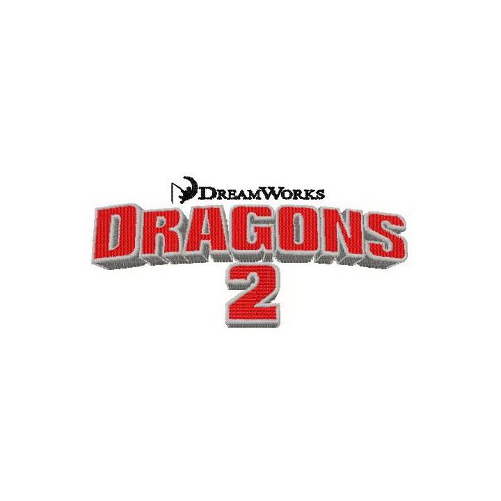 How to train your dragon 2 logo embroidery design - Embroidery Design