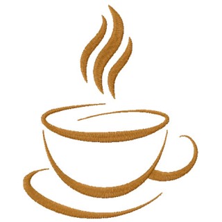 Coffee cup 3 embroidery design - Embroidery Design