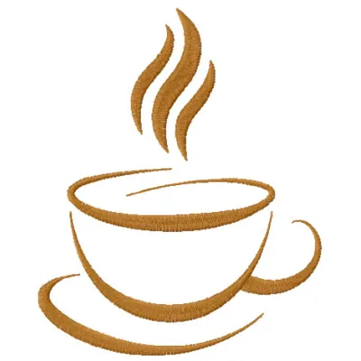 Coffee cup 3 embroidery design preview showcasing a stitched motif ideal for kitchen decor and gifts.