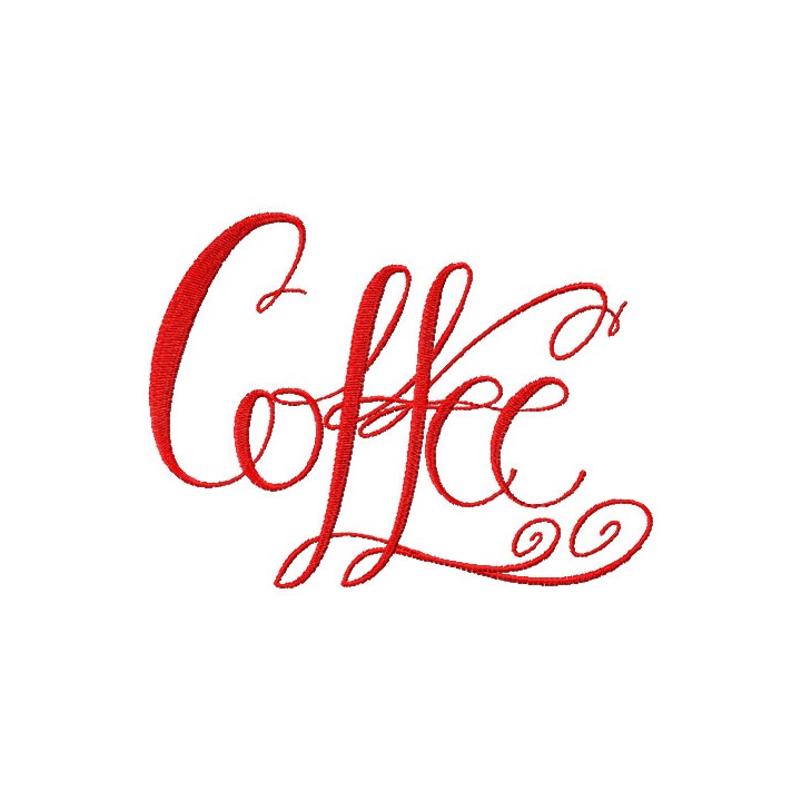 Coffee wormark embroidery design - Embroidery Design