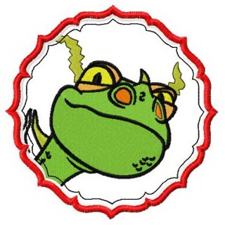 Grumpy dragon 2 embroidery design - Embroidery Design