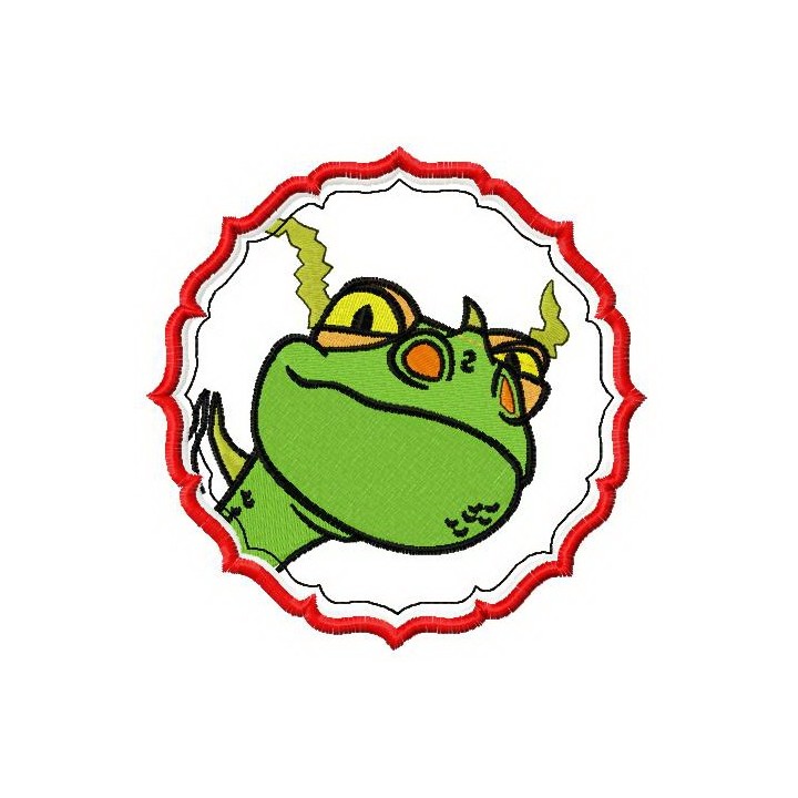 Grumpy dragon 2 embroidery design - Embroidery Design