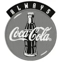 Always Coca Cola embroidery design featuring the iconic logo, perfect for stitching on apparel and accessories.