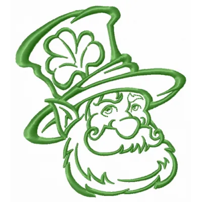 Leprechaun 5 embroidery design featuring a whimsical leprechaun for festive St. Patrick's Day stitching projects.