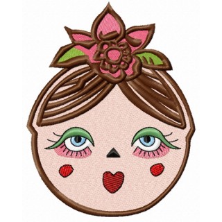 Black matryoshka 4 embroidery design - Embroidery Design