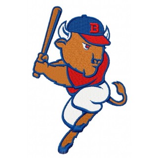 Buffalo Bisons logo 3 embroidery design - Embroidery Design
