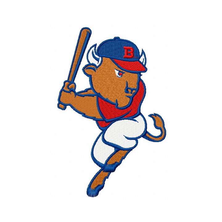 Buffalo Bisons logo 3 embroidery design - Embroidery Design