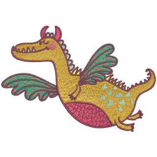 Martin the flying disaster embroidery design - Embroidery Design