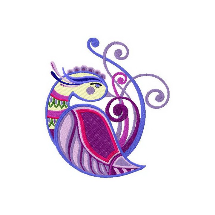 Shy firebird 2 embroidery design - Embroidery Design