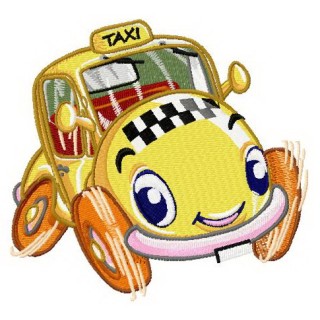 Willy the taxi embroidery design - Embroidery Design