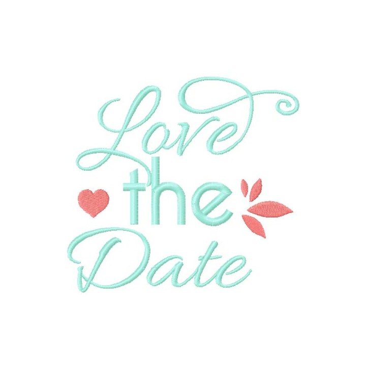 Love the Date embroidery design - Embroidery Design
