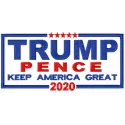 Trump Pence 2020 embroidery design showcasing stitching patterns for patriotic apparel and accessories.