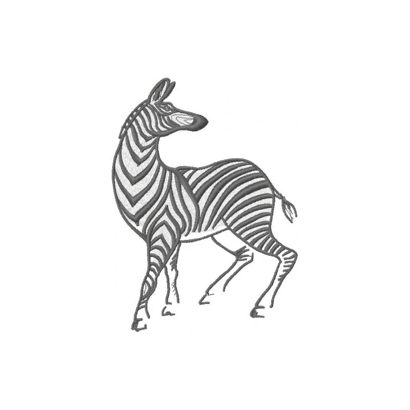 Zebra sketch 2 embroidery design featuring a playful zebra motif, perfect for stitching on various fabric items.
