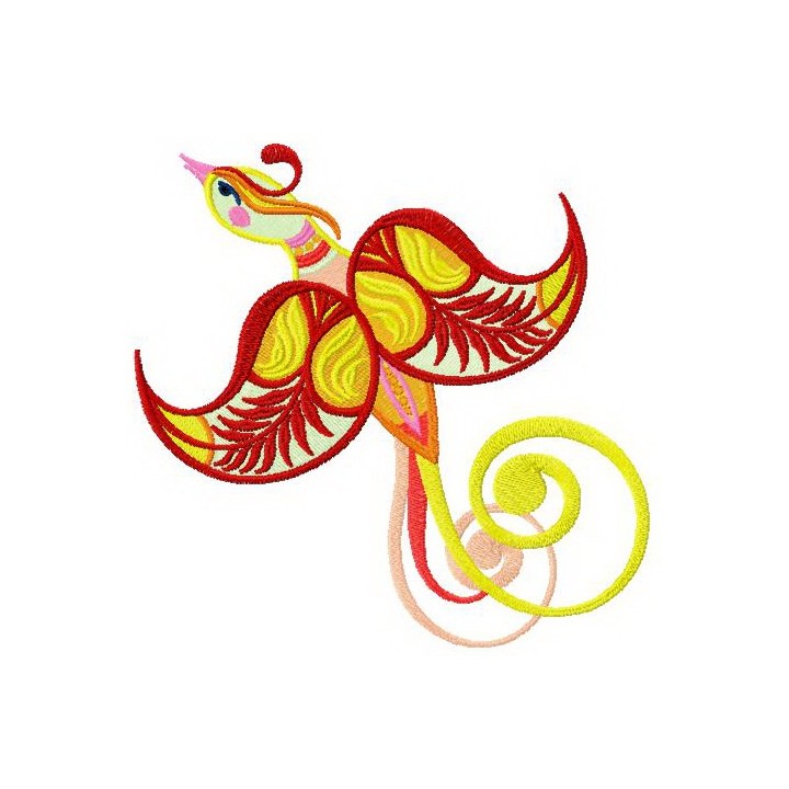 Autumn firebird embroidery design - Embroidery Design
