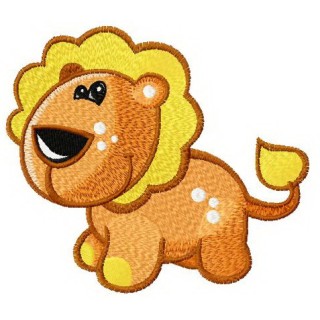 Tiny lion embroidery design - Embroidery Design