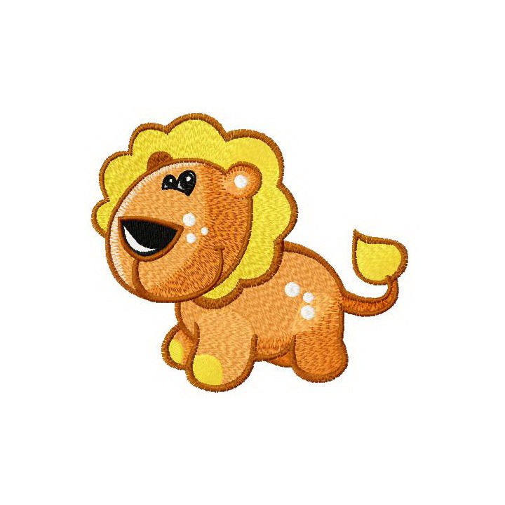 Tiny lion embroidery design - Embroidery Design