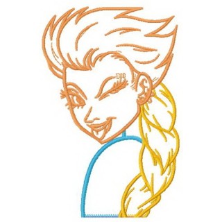 Elsa applique embroidery design - Embroidery Design