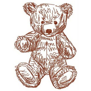 Old bear toy 9 embroidery design - Embroidery Design