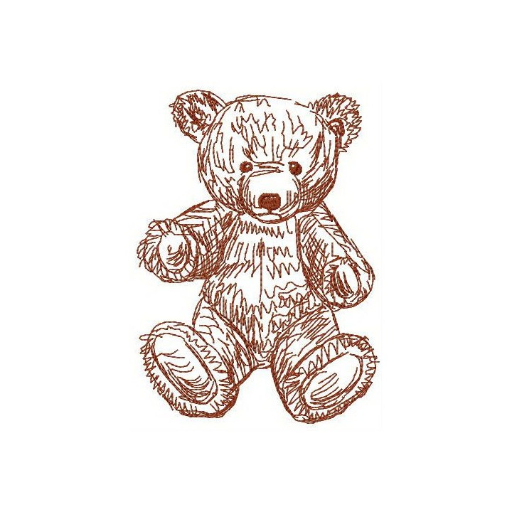Old bear toy 9 embroidery design - Embroidery Design