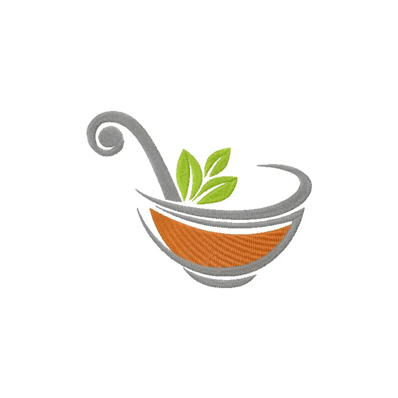 Colorful healthy food embroidery design featuring fruits and vegetables for kitchen-themed projects.