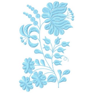 Blue tenderness embroidery design - Embroidery Design