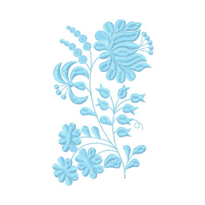 Blue tenderness embroidery design - Embroidery Design