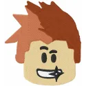 Roblox gamer embroidery design showcasing a vibrant stitched motif for creative projects on apparel and accessories.