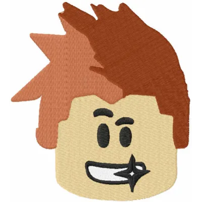 Roblox gamer embroidery design showcasing a vibrant stitched motif for creative projects on apparel and accessories.