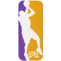 Kobe Bryant legend embroidery design showcasing a detailed stitched motif for Los Angeles Lakers fans.
