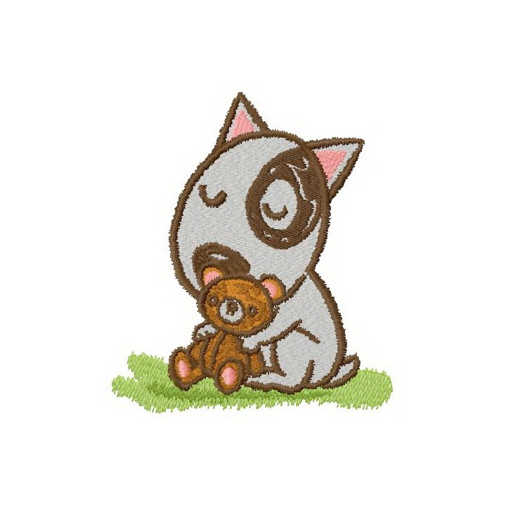 Sweet dreams with plush friend embroidery design - Embroidery Design