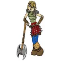 Astrid Hofferson embroidery design featuring the character from How to Train Your Dragon, ready for your next stitching proj…