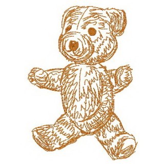 Old bear toy 8 embroidery design - Embroidery Design