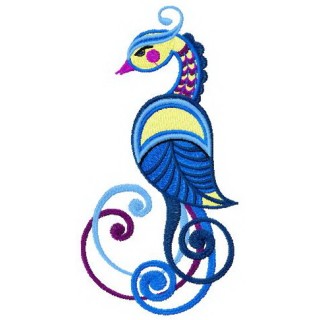 Fantastic sky firebird embroidery design - Embroidery Design